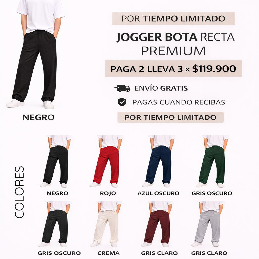 Jogger bota recta premium