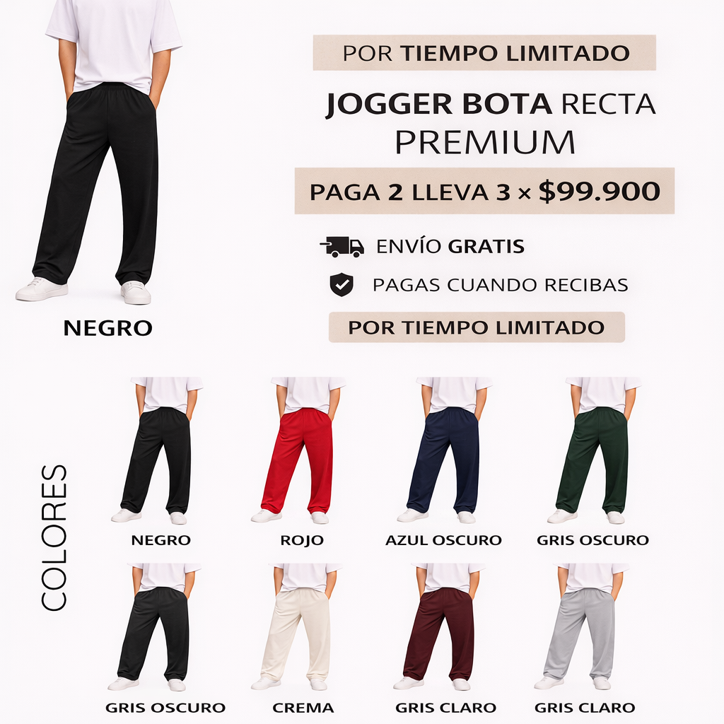 Jogger bota recta premium