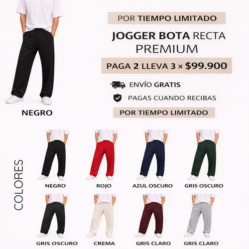 Jogger bota recta premium
